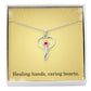 Nurse Necklace Nurse Christmas Gift Nurse Appreciation Gift Nursing Gift Healing Hands Caring Hearts