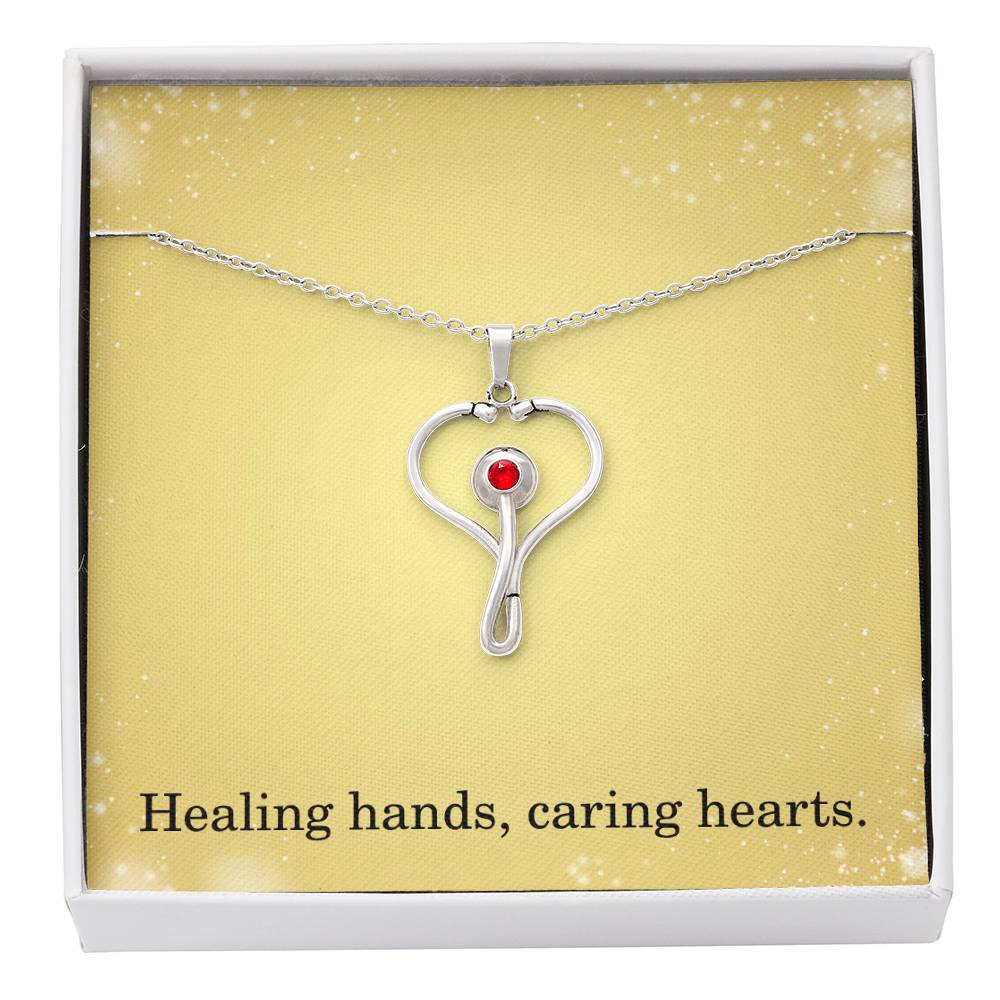 Nurse Necklace Nurse Christmas Gift Nurse Appreciation Gift Nursing Gift Healing Hands Caring Hearts