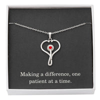 Load image into Gallery viewer, Nurse Necklace Nurse Christmas Gift Nurse Appreciation Gift Nursing Gift Making A Difference One Patient At A Time
