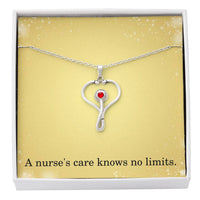 Load image into Gallery viewer, Nurse Necklace Nurse Christmas Gift Nurse Appreciation Gift Nursing Gift A Nurse's Care Knows No Limits

