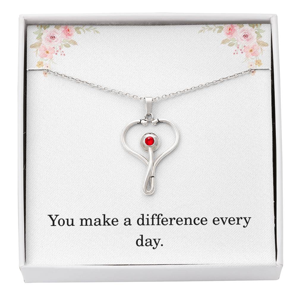 Nurse Necklace Nurse Christmas Gift Nurse Appreciation Gift Nursing Gift You Make A Difference Every Day