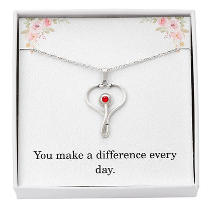 Nurse Necklace Nurse Christmas Gift Nurse Appreciation Gift Nursing Gift You Make A Difference Every Day