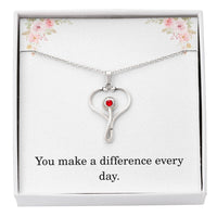 Load image into Gallery viewer, Nurse Necklace Nurse Christmas Gift Nurse Appreciation Gift Nursing Gift You Make A Difference Every Day
