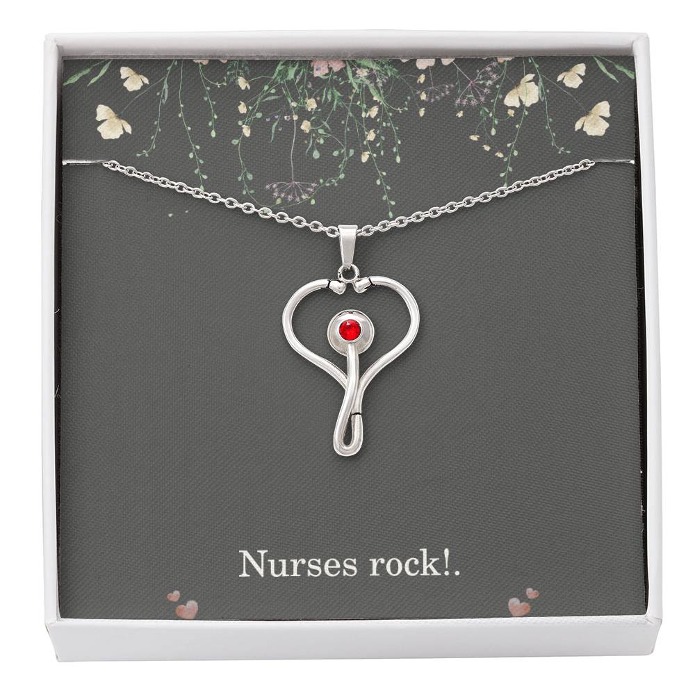 Nurses Rock Nurse Necklace Nurse Christmas Gift Nurse Appreciation Gift Nursing Gift