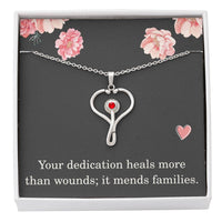 Load image into Gallery viewer, Nurse Necklace Nurse Christmas Gift Nurse Appreciation Gift Nursing Gift Your Dedication Heals More Than Wounds It Mends Families
