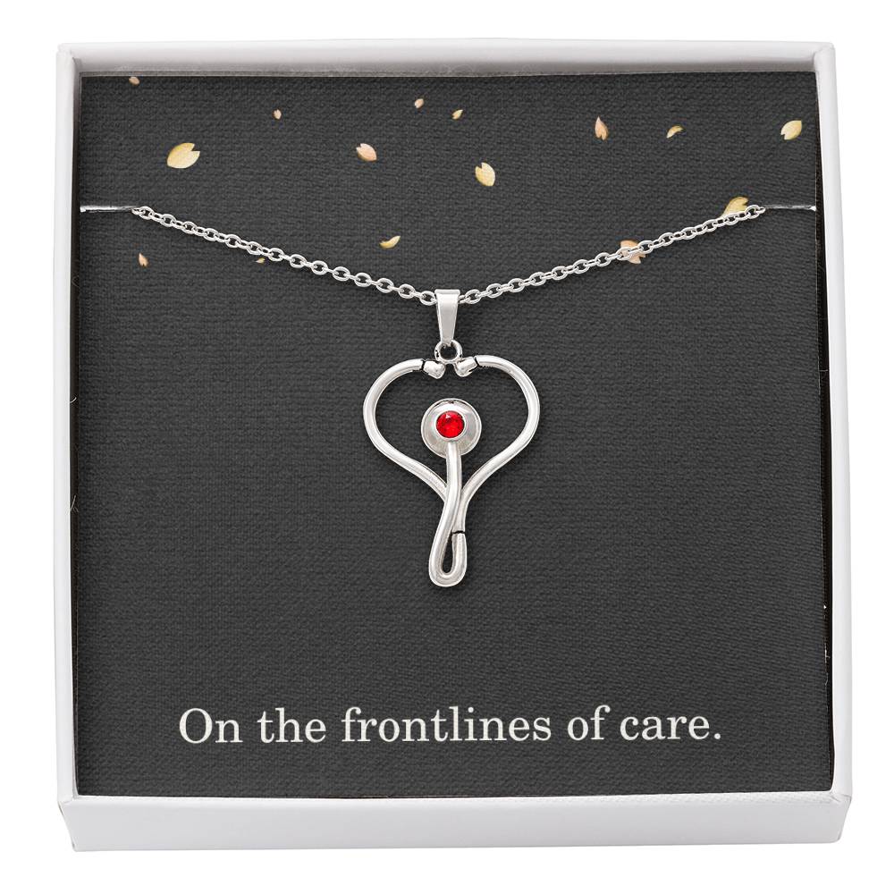 On The Frontlines Of Care Nurse Necklace Nurse Christmas Gift Nurse Appreciation Gift Nursing Gift