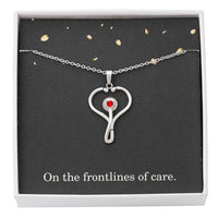Load image into Gallery viewer, On The Frontlines Of Care Nurse Necklace Nurse Christmas Gift Nurse Appreciation Gift Nursing Gift
