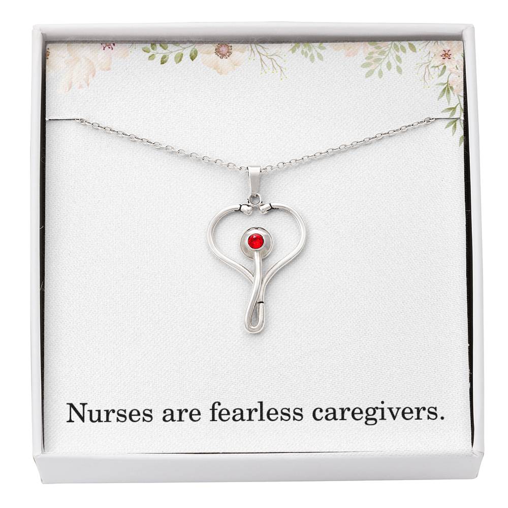 Nurse Necklace Nurse Christmas Gift Nurse Appreciation Gift Nursing Gift Nurses Are Fearless Caregivers