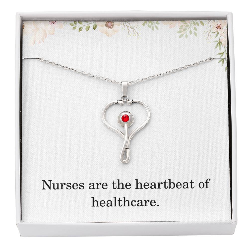 Nurse Necklace Nurse Christmas Gift Nurse Appreciation Gift Nursing Gift Nurses Are The Heartbeat Of Healthcare