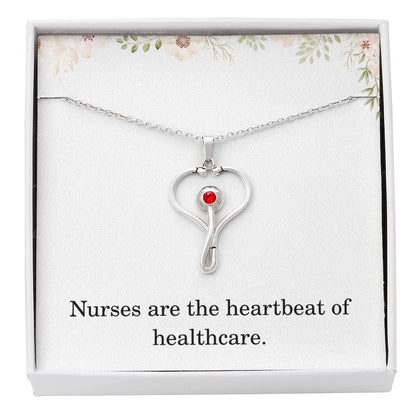 Nurse Necklace Nurse Christmas Gift Nurse Appreciation Gift Nursing Gift Nurses Are The Heartbeat Of Healthcare