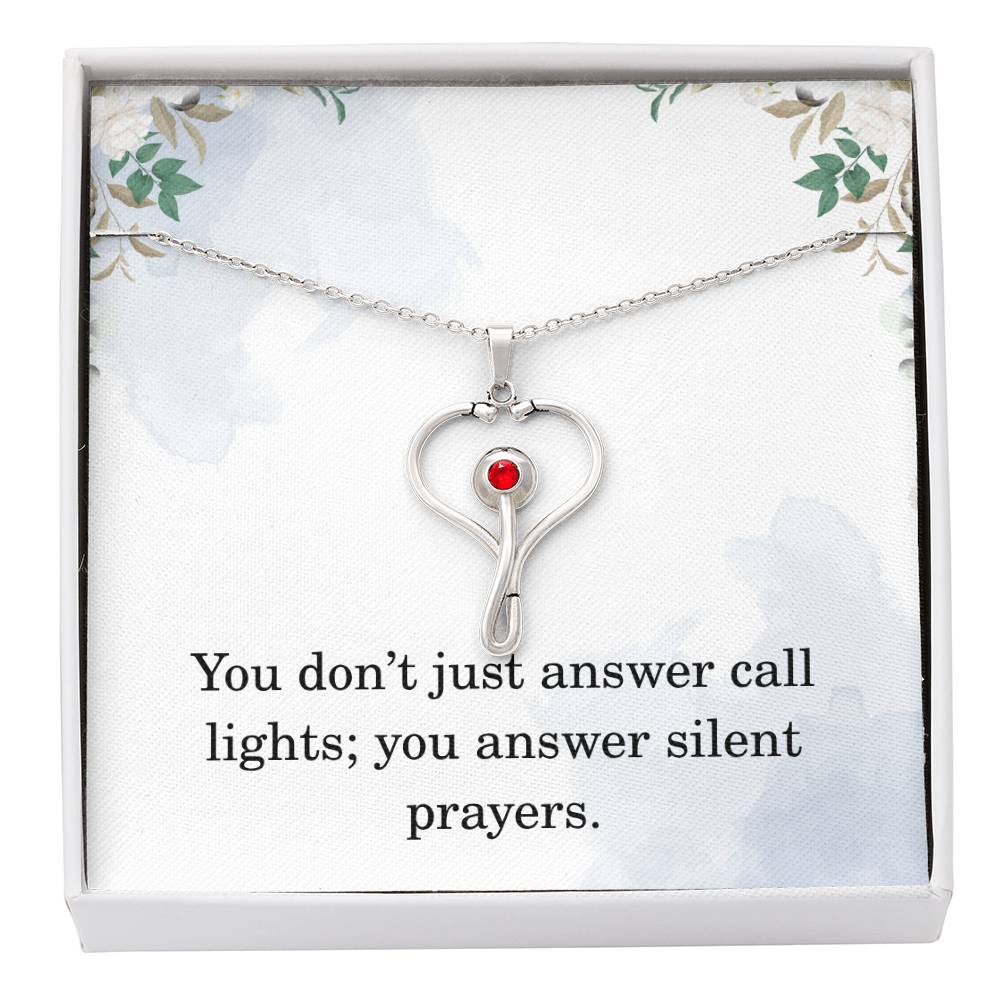 Nurse Necklace Nurse Christmas Gift Nurse Appreciation Gift Nursing Gift You Dont Just Answer Call Lights You Answer Silent Prayers