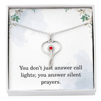 Load image into Gallery viewer, Nurse Necklace Nurse Christmas Gift Nurse Appreciation Gift Nursing Gift You Dont Just Answer Call Lights You Answer Silent Prayers
