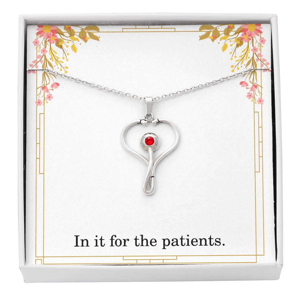 In It For The Patients Nurse Necklace Nurse Christmas Gift Nurse Appreciation Gift Nursing Gift