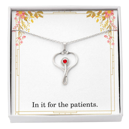 In It For The Patients Nurse Necklace Nurse Christmas Gift Nurse Appreciation Gift Nursing Gift
