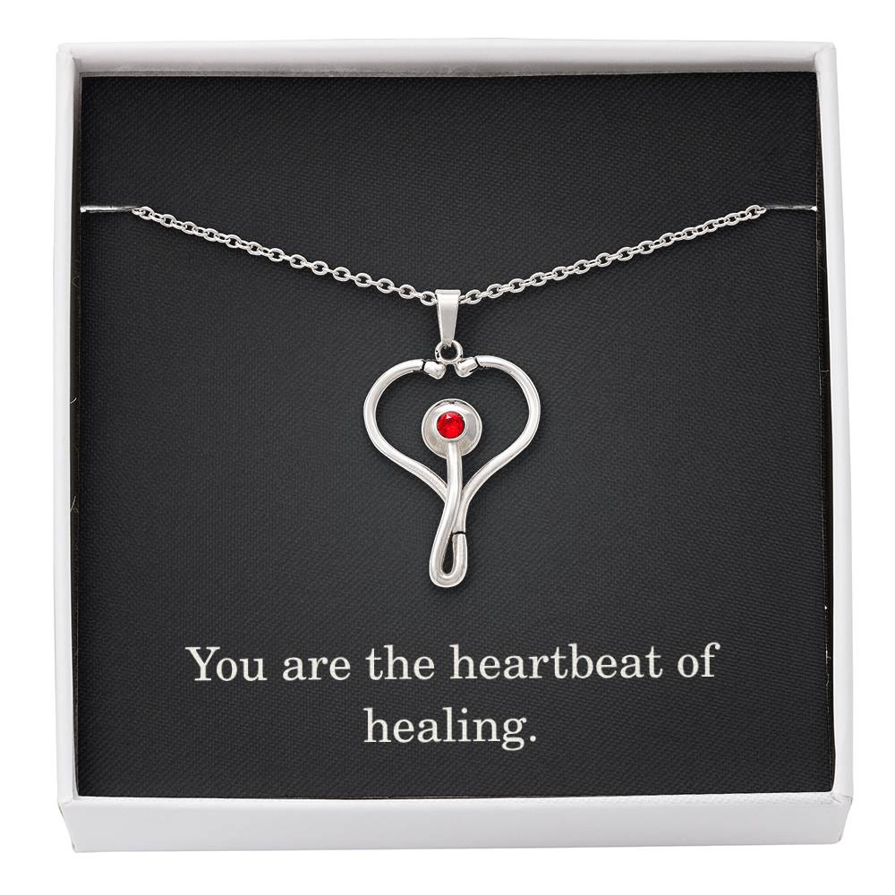 Nurse Necklace Nurse Christmas Gift Nurse Appreciation Gift Nursing Gift You Are The Heartbeat Of Healing