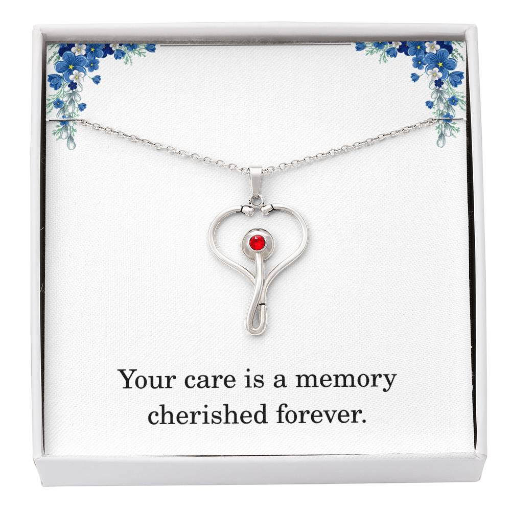Nurse Necklace Nurse Christmas Gift Nurse Appreciation Gift Nursing Gift Your Care Is A Memory Cherished Forever