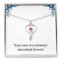 Load image into Gallery viewer, Nurse Necklace Nurse Christmas Gift Nurse Appreciation Gift Nursing Gift Your Care Is A Memory Cherished Forever
