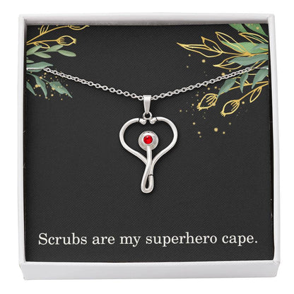 Nurse Necklace Nurse Christmas Gift Nurse Appreciation Gift Nursing Gift Scrubs Are My Superhero Cape