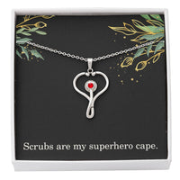 Load image into Gallery viewer, Nurse Necklace Nurse Christmas Gift Nurse Appreciation Gift Nursing Gift Scrubs Are My Superhero Cape
