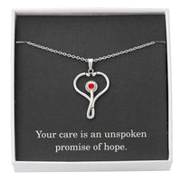 Load image into Gallery viewer, Nurse Necklace Nurse Christmas Gift Nurse Appreciation Gift Nursing Gift Your Care Is An Unspoken Promise Of Hope
