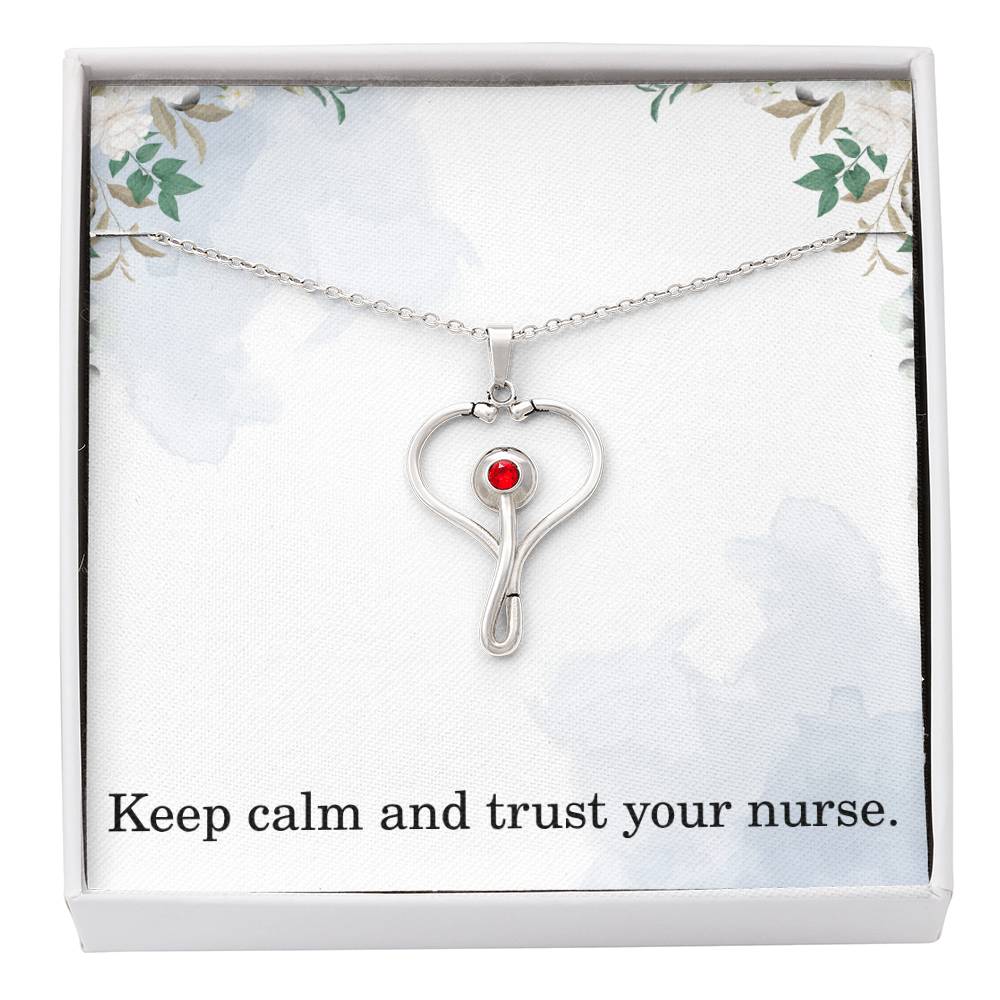 Nurse Necklace Nurse Christmas Gift Nurse Appreciation Gift Nursing Gift Keep Calm And Trust Your Nurse