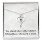 Nurse Necklace Nurse Christmas Gift Nurse Appreciation Gift Nursing Gift You Stand Where Others Falter Lifting Those Who Need It Most