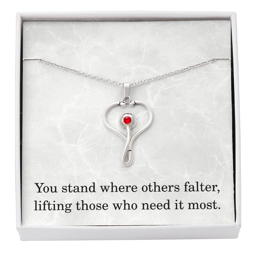 Nurse Necklace Nurse Christmas Gift Nurse Appreciation Gift Nursing Gift You Stand Where Others Falter Lifting Those Who Need It Most
