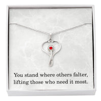Load image into Gallery viewer, Nurse Necklace Nurse Christmas Gift Nurse Appreciation Gift Nursing Gift You Stand Where Others Falter Lifting Those Who Need It Most
