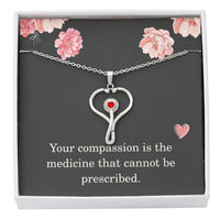 Load image into Gallery viewer, Nurse Necklace Nurse Christmas Gift Nurse Appreciation Gift Your Compassion Is The Medicine That Cannot Be Prescribed
