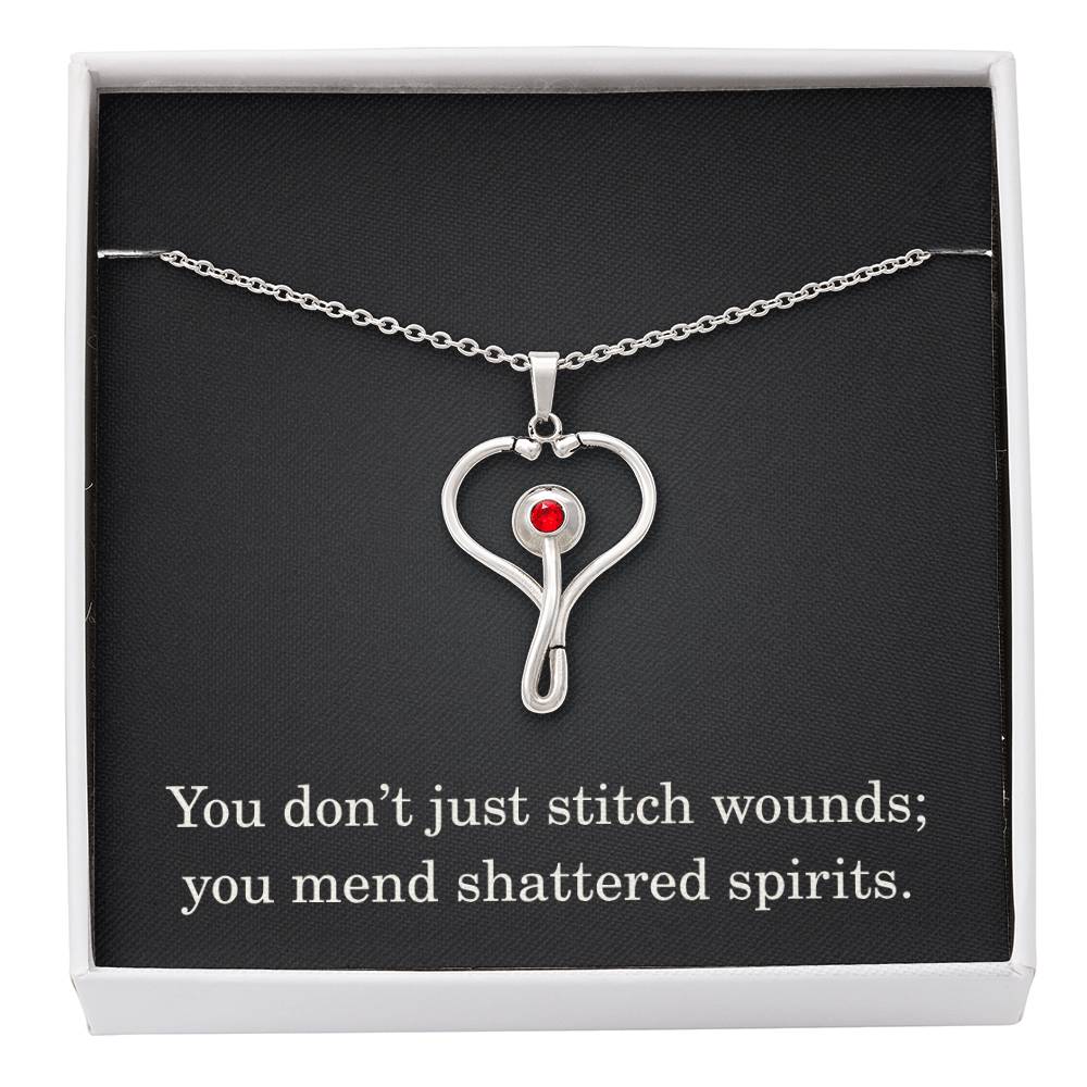 Nurse Necklace Nurse Christmas Gift Nurse Appreciation Gift Nursing Gift You Dont Just Stitch Wounds You Mend Shattered Spirits