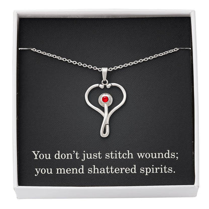 Nurse Necklace Nurse Christmas Gift Nurse Appreciation Gift Nursing Gift You Dont Just Stitch Wounds You Mend Shattered Spirits