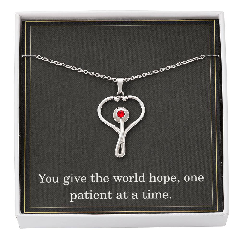 Nurse Necklace Nurse Christmas Gift Nurse Appreciation Gift Nursing Gift You Give The World Hope One Patient At A Time