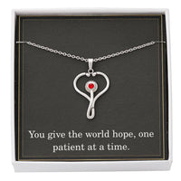 Load image into Gallery viewer, Nurse Necklace Nurse Christmas Gift Nurse Appreciation Gift Nursing Gift You Give The World Hope One Patient At A Time

