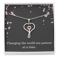 Load image into Gallery viewer, Nurse Necklace Nurse Christmas Gift Nurse Appreciation Gift Nursing Gift Changing The World One Patient At A Time
