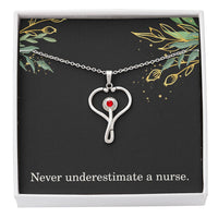 Load image into Gallery viewer, Nurse Necklace Nurse Christmas Gift Nurse Appreciation Gift Nursing Gift Never Underestimate A Nurse
