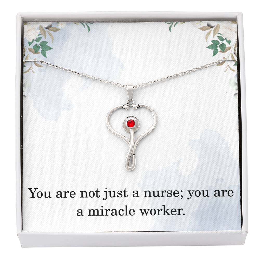 Nurse Necklace Nurse Christmas Gift Nurse Appreciation Gift Nursing Gift You Are Not Just A Nurse You Are A Miracle Worker