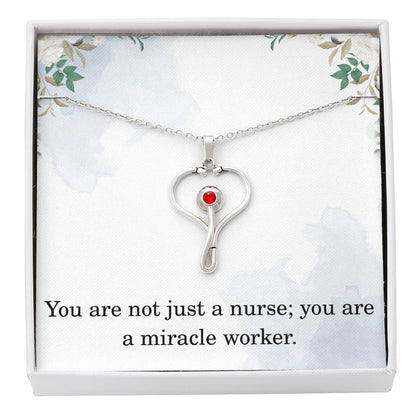 Nurse Necklace Nurse Christmas Gift Nurse Appreciation Gift Nursing Gift You Are Not Just A Nurse You Are A Miracle Worker