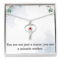 Load image into Gallery viewer, Nurse Necklace Nurse Christmas Gift Nurse Appreciation Gift Nursing Gift You Are Not Just A Nurse You Are A Miracle Worker

