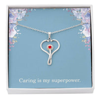 Load image into Gallery viewer, Caring Is My Superpower Nurse Necklace Nurse Christmas Gift Nurse Appreciation Gift Nursing Gift

