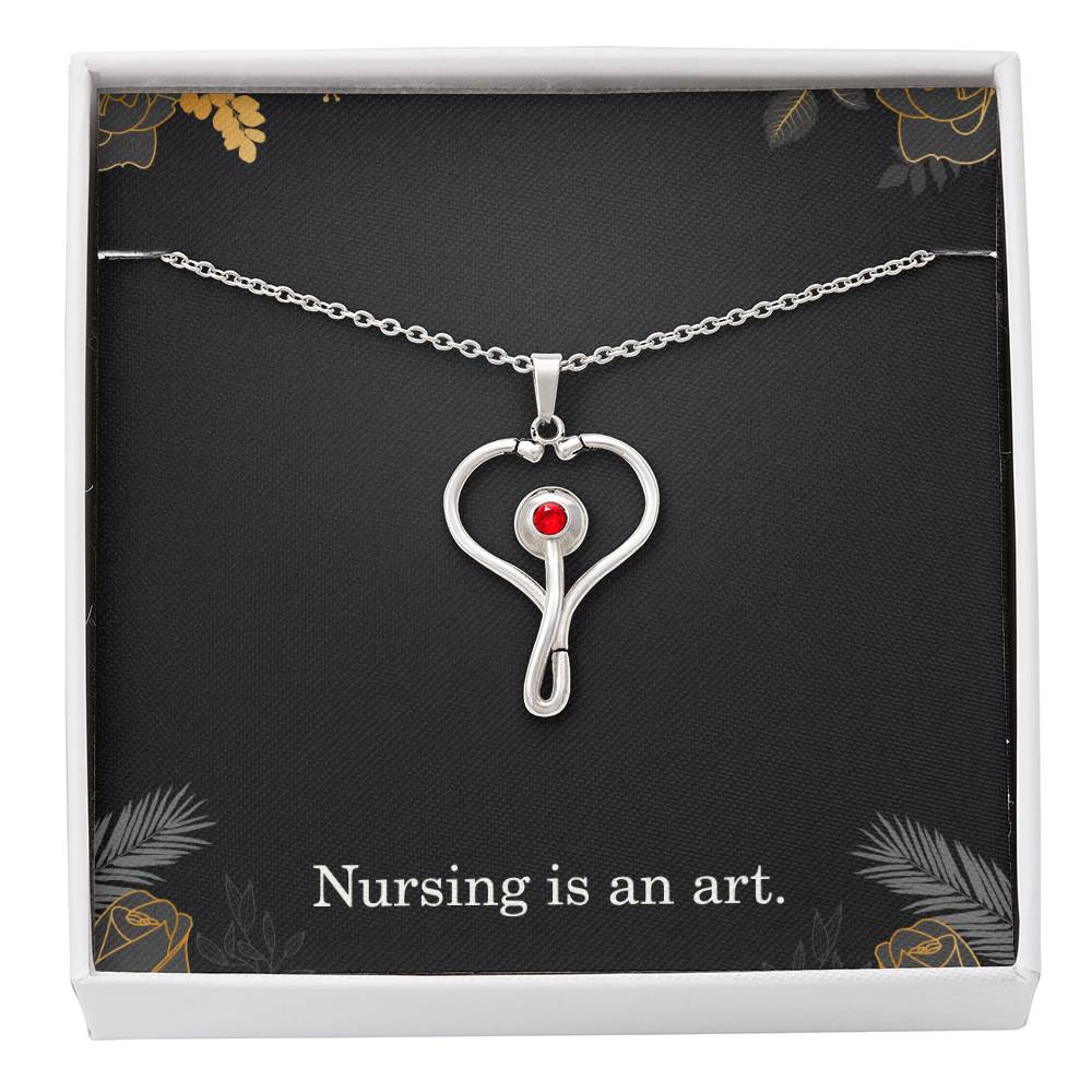 Nursing Is An Art Nurse Necklace Nurse Christmas Gift Nurse Appreciation Gift Nursing Gift