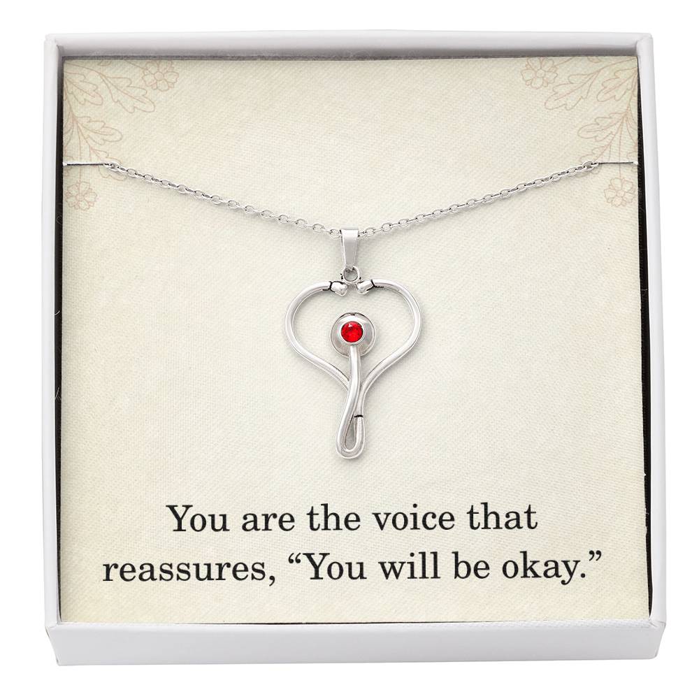 Nurse Necklace Nurse Christmas Gift Nurse Appreciation Gift Nursing Gift You Are The Voice That Reassures “You Will Be Okay”