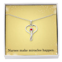 Load image into Gallery viewer, Nurses Make Miracles Happen Nurse Necklace Nurse Christmas Gift Nurse Appreciation Gift Nursing Gift
