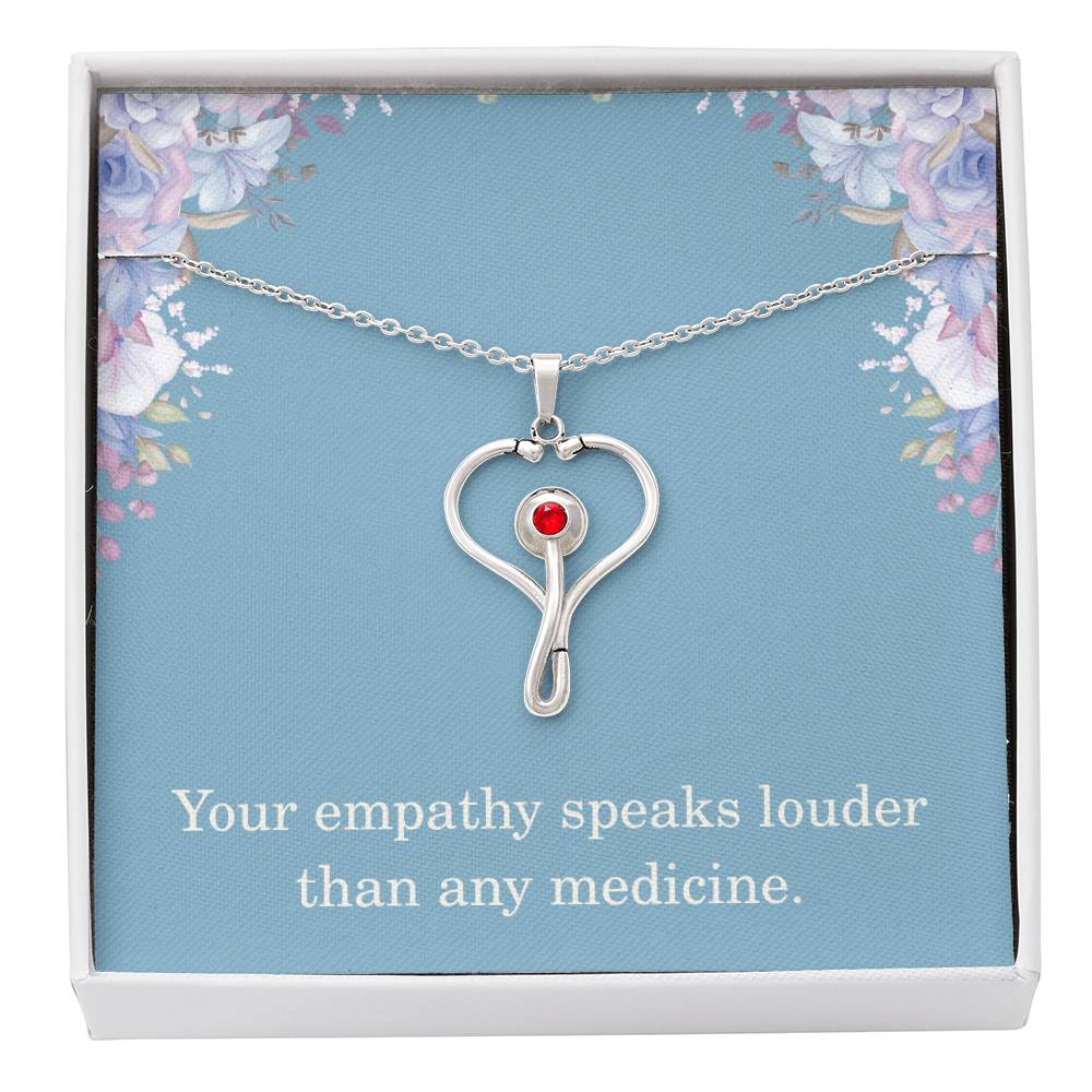 Nurse Necklace Nurse Christmas Gift Nurse Appreciation Gift Nursing Gift Your Empathy Speaks Louder Than Any Medicine