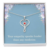 Load image into Gallery viewer, Nurse Necklace Nurse Christmas Gift Nurse Appreciation Gift Nursing Gift Your Empathy Speaks Louder Than Any Medicine
