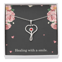 Load image into Gallery viewer, Healing With A Smile Nurse Necklace Nurse Christmas Gift Nurse Appreciation Gift Nursing Gift
