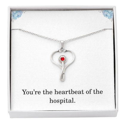 Nurse Necklace Nurse Christmas Gift Nurse Appreciation Gift Nursing Gift Youre The Heartbeat Of The Hospital