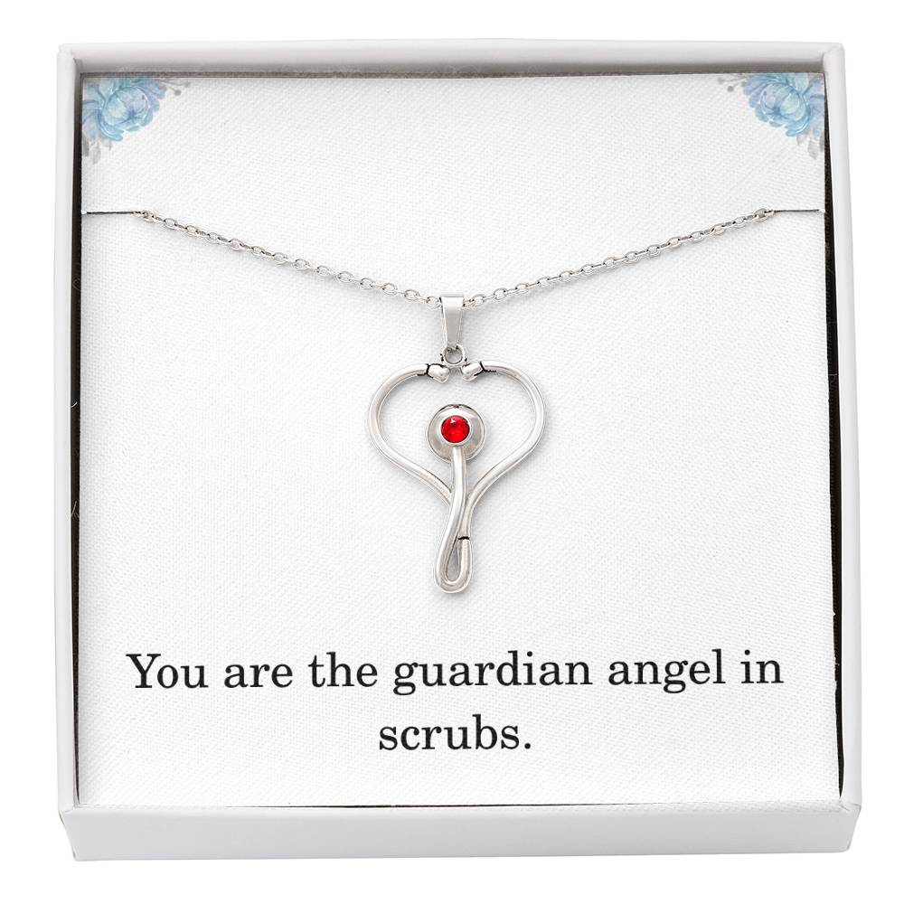 Nurse Necklace Nurse Christmas Gift Nurse Appreciation Gift Nursing Gift You Are The Guardian Angel In Scrubs
