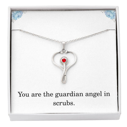 Nurse Necklace Nurse Christmas Gift Nurse Appreciation Gift Nursing Gift You Are The Guardian Angel In Scrubs