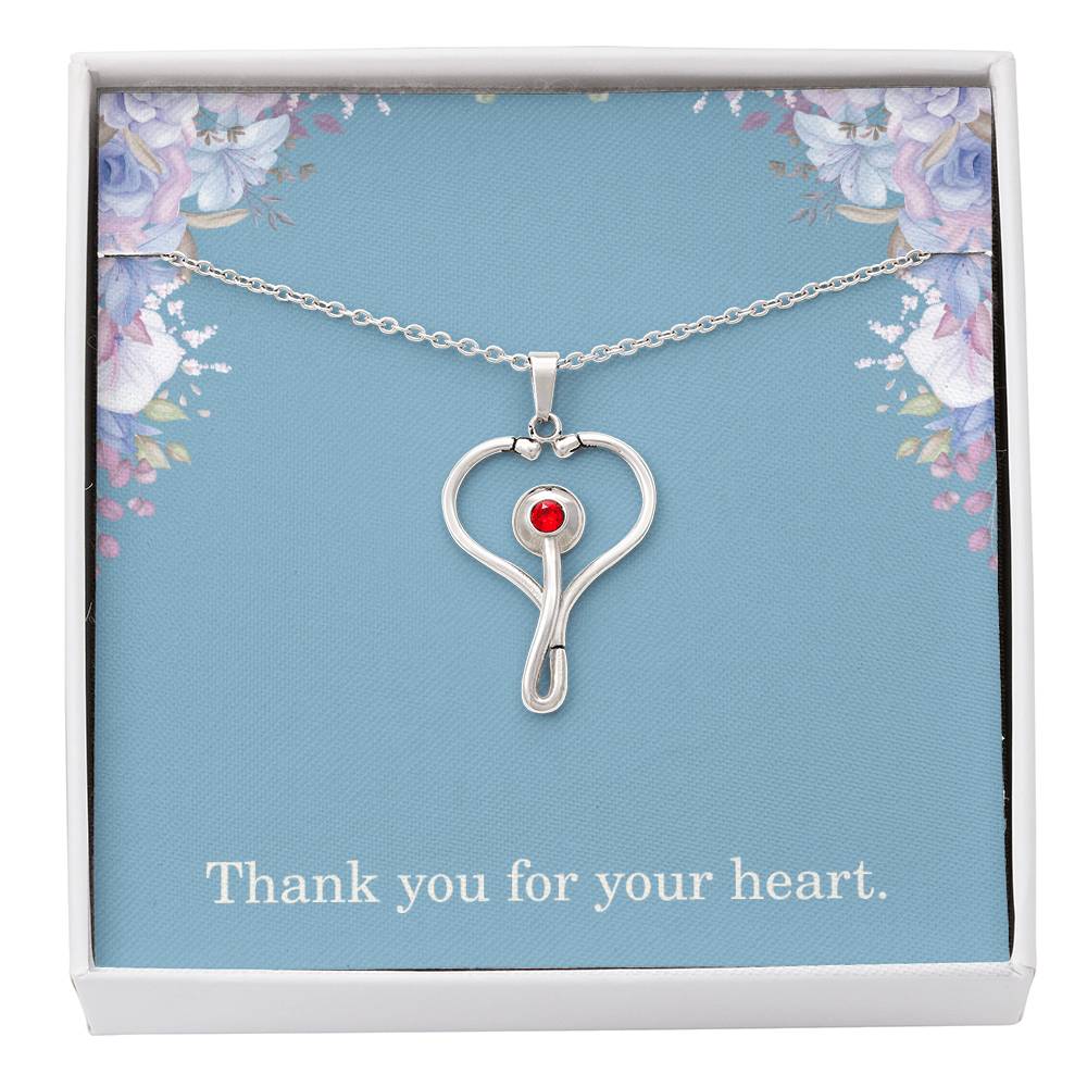 Thank You For Your Heart Nurse Necklace Nurse Christmas Gift Nurse Appreciation Gift Nursing Gift