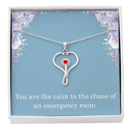 ER Nurse Gift Nurse Necklace Nurse Christmas Gift Nurse Appreciation Gift Nursing Gift You Are The Calm To The Chaos Of An Emergency Room